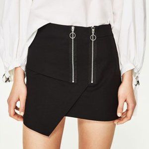 Zara Double Zip Mini Skirt